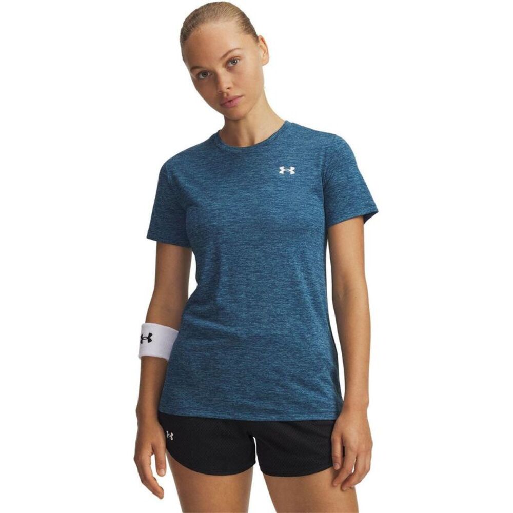 Under Armour Womens/Ladies Twist Short-Sleeved T-Shirt / Blue/White